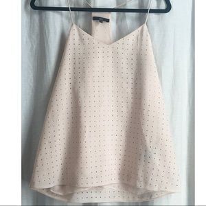 Tibi silk racer back tank cami